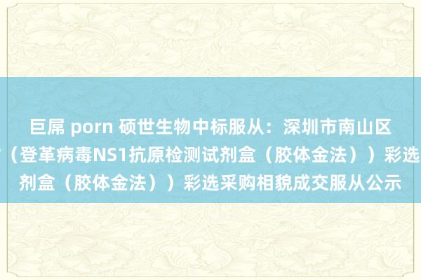 巨屌 porn 硕世生物中标服从：深圳市南山区医疗集团总部医用耗材（登革病毒NS1抗原检测试剂盒（胶体金法））彩选采购相貌成交服从公示