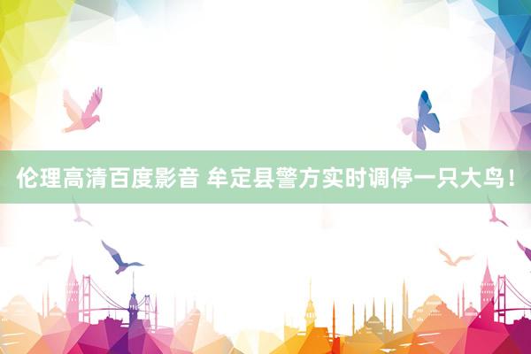 伦理高清百度影音 牟定县警方实时调停一只大鸟！