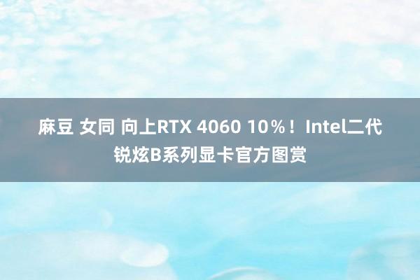 麻豆 女同 向上RTX 4060 10％！Intel二代锐炫B系列显卡官方图赏