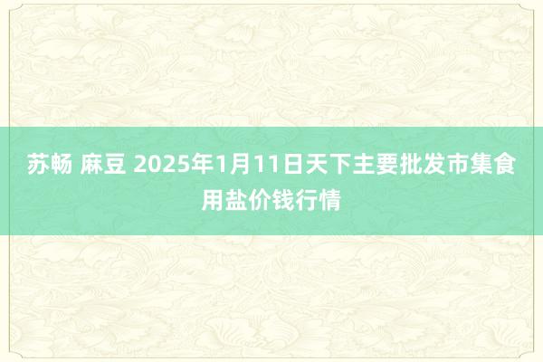 苏畅 麻豆 2025年1月11日天下主要批发市集食用盐价钱行情