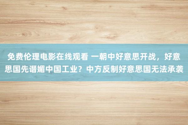 免费伦理电影在线观看 一朝中好意思开战，好意思国先谮媚中国工业？中方反制好意思国无法承袭