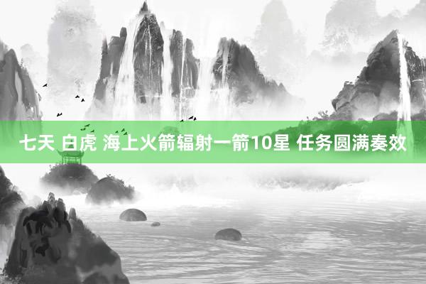 七天 白虎 海上火箭辐射一箭10星 任务圆满奏效