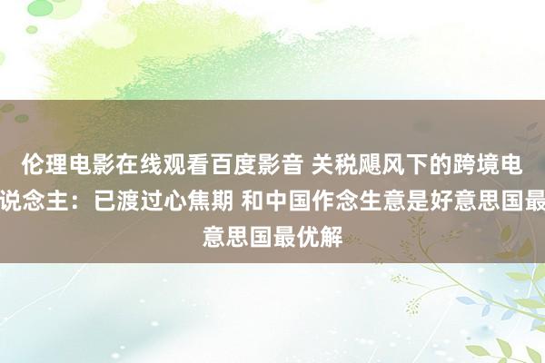 伦理电影在线观看百度影音 关税飓风下的跨境电商东说念主：已渡过心焦期 和中国作念生意是好意思国最优解